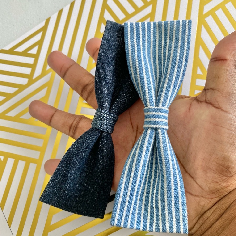 Stylish Denim Hairbows - Picture 5 of 6